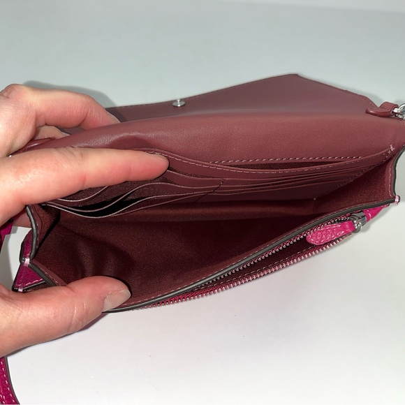 Coach Anna Foldover Clutch Crossbody With Rivets - Picture 8 of 12